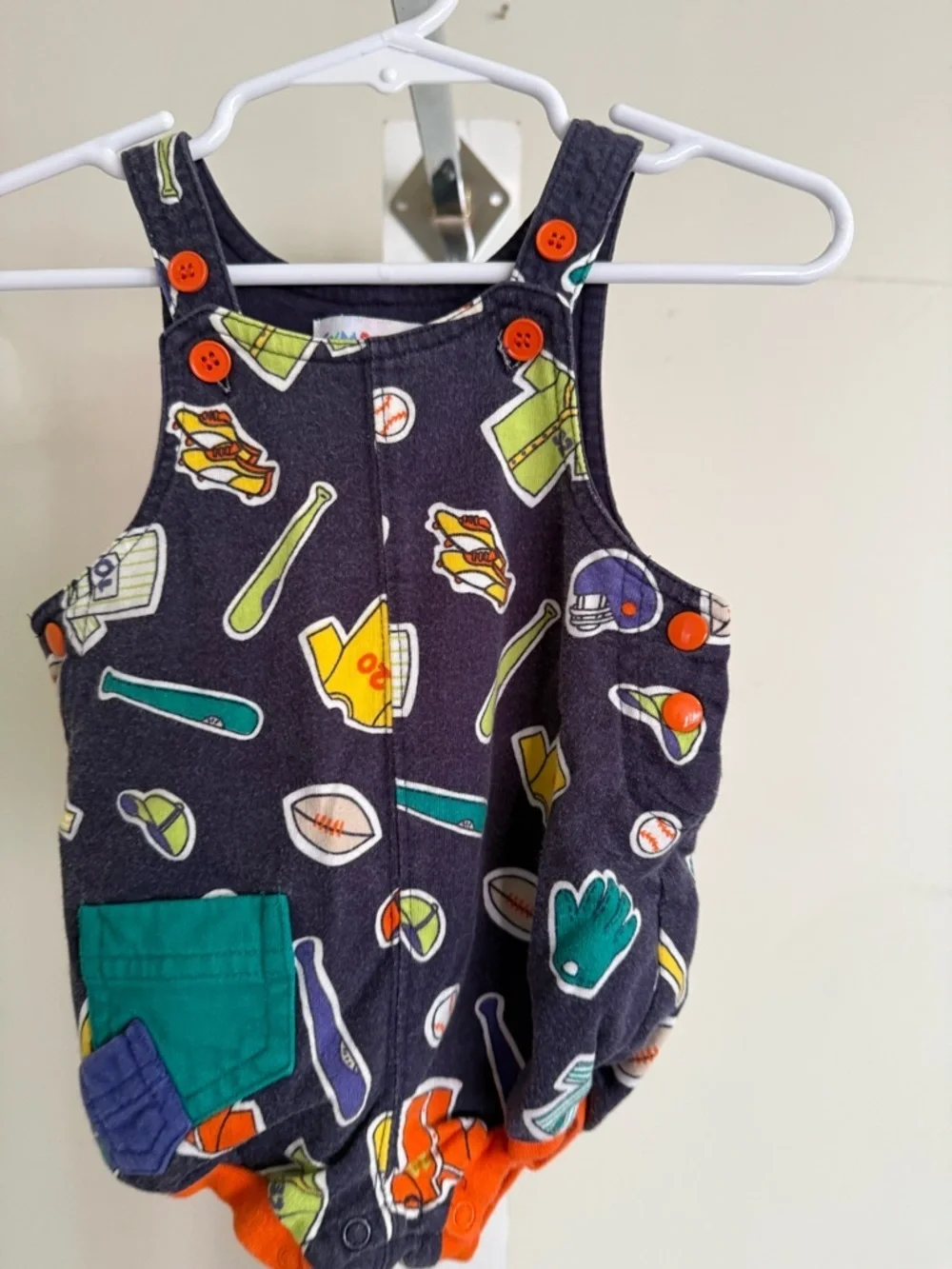 Vintage Gymboree Rainbow Tag Sports Romper